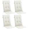 vidaXL Highback Chair Cushions 4 pcs Melange Cream 47.2"x19.7"x1.6" Fabric - 3 of 4