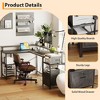 76" Reversible l Shaped Computer Desk, Corner Gaming Desk with File Drawer & Storage Shelves, Wood Computer Desk for Writing Gaming Studying - 4 of 4