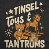 Toddler Funny T Shirts Tinsel Toys And Tantrums Sarcastic Christmas Graphic Novelty Tee For Young Kids - Crazy Dog Toddler T Shirt Gift For Christmas - 2 of 4