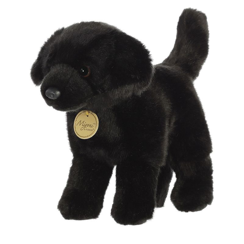 Aurora Miyoni 10" Black Labrador Black Stuffed Animal, 5 of 6