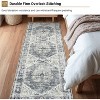 Acekool Washable Printed Area Rug, Non Slip Low Pile Vintage Boho Carpet for Living Room Bedroom Dining Room, Soft Easy Care - 3 of 4