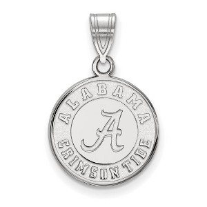 Black Bow Jewelry 10k White Gold Alabama Crimson Tide NCAA Medium Pendant - 1 of 3