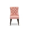 East West Furniture Dallas Parson Kitchen Chairs - Button Tufted Nailhead Trim faux Leather Upholstered Dining Chairs, Set of 2, Distressed Jacobean - 3 of 4