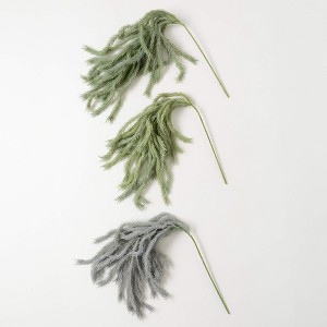Sullivans Artificial 37" Fuzzy Spray Set of 3, Green - 1 of 2