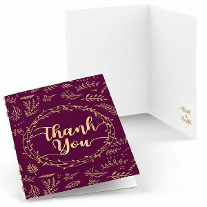 Big Dot of Happiness Elegant Thankful for Friends - Friendsgiving Thanksgiving Party Thank You Cards (8 Count) - 1 of 4