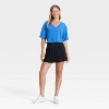 Women's V-Neck Boxy Cropped Short Sleeve Top - JoyLab™ - 3 of 3