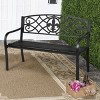 Tangkula Loveseat Metal Garden Bench Heavy-duty Park Loveseat Chair Seat - 2 of 4