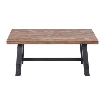 42" Odin Solid Wood Coffee Table Black - Alaterre Furniture