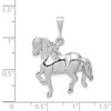 Black Bow Jewelry 14k White Gold Polished Horse Pendant, 25mm - 4 of 4