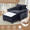 Busaurus Oversized Chenille Accent Chair with Ottoman - 2 of 4