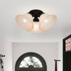 Livex Lighting Wynnewood 3 - Light Flush Mount in  Black - 3 of 4