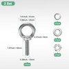 Unique Bargains Stainless Steel Durable Rust-Resistant Eyebolts with Nuts Washers Male Screw for Fastening 10 Pcs - 3 of 4