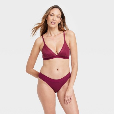 Women's Cotton Stretch Bikini Underwear - Auden™ Cherry Red Xl