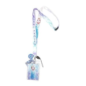 Disney Frozen 2 Lanyard with Snowflake Charm – Multicolor Badge Holder with Detachable Buckle and Swivel Clip, Officially Licensed - 1 of 1