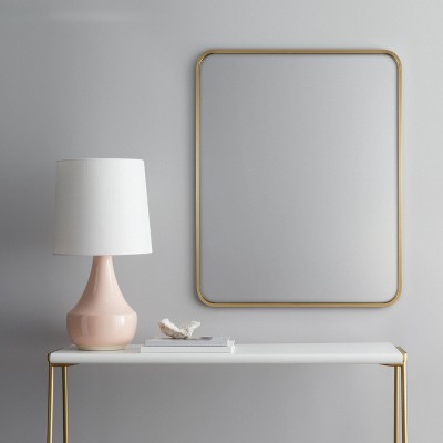 45" x 39" Gold Rectangular Metal Vanity Mirror