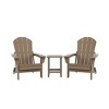 WestinTrends Malibu HDPE Outdoor Patio Folding Poly Adirondack Conversation Set (3-Piece) - 3 of 4