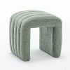 SEYNAR Modern Glam Teddy Velvet Upolstered U-Shaped Ottoman - 4 of 4