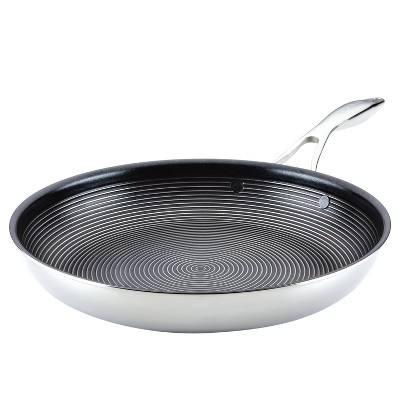 HexClad 12 inch Hybrid Stainless Steel Frying Pan, Nonstick, Black