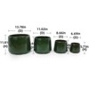 VisioGear 4 Pieces Flowerpot, Modern Planter for Patio, Garden or Windowsills, Antique Green, 13.8"*13.8"*11.9" - 3 of 4