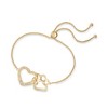 Ross-Simons 0.20 ct. t.w. White Topaz Heart and Paw Bolo Bracelet in 18kt Gold Over Sterling Size - 3 of 4