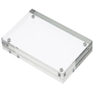 Unique Bargains Home Office Double-Sided Magnetic Acrylic Picture Frame - 1 of 4