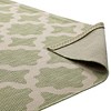Modway Cerelia Moroccan Trellis 4x6 Indoor and Outdoor Area Rug in Beige and Light Green - 4 of 4