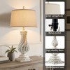 GTCLIGHTING Farmhouse Table Lamps for Living Room,34" Resin Beside Lamps with Rotary Switch&Weighted Base,Nightstand Lamp for Bedroom Entryway Office - 3 of 4