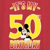 Women's Mickey & Friends It's My 50th Birthday Racerback Tank Top - 2 of 4