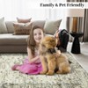 Vintage Distressed Large Living Room Rug for Bedroom, Oriental Soft Low-Pile Indoor Accent Carpet, Non-Skid, Machine Washable, Brown - 2 of 4