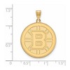 Black Bow Jewelry 14k Yellow Gold Boston Bruins NHL Extra Large Pendant - 2 of 3