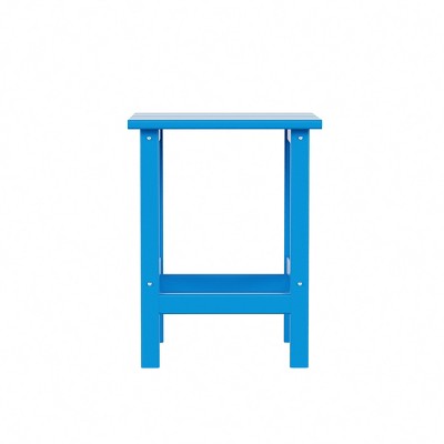 Pacific Blue Square HDPE Adirondack Side Table