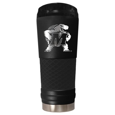 NCAA Utah Utes 18oz Matte Black Stealth Stainless Tumbler