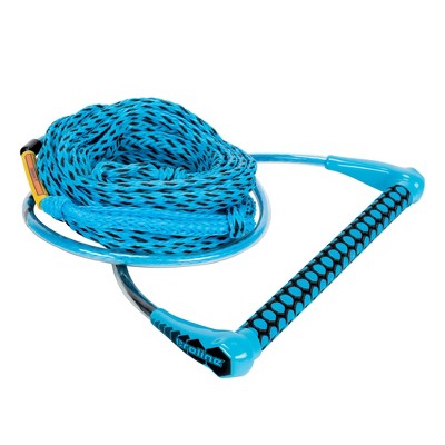 Connelly Proline 65 Foot Reflex Wakeboard Polyethylene Line Rope & Foam Pyramid Molded Handle for Reduced Handle Roll & Increased Grip Surface, Cyan