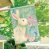 Easter Bunny and Tulips Primitive House Flag Floral 28" x 40" Briarwood Lane - 4 of 4