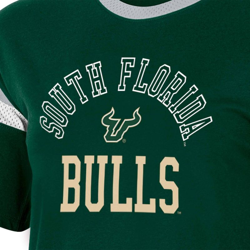 NCAA South Florida Bulls Women&#39;s Short Sleeve Stripe T-Shirt, 3 of 4