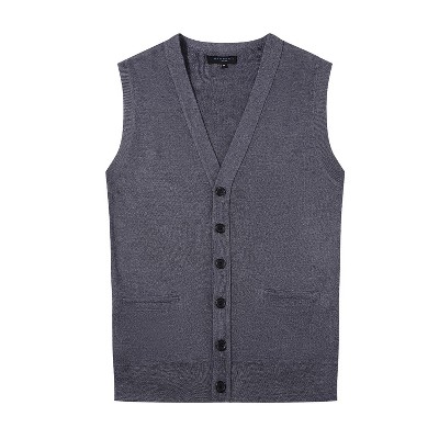 Gioberti Men's V-Neck Button Down Knitted Cardigan Vest
