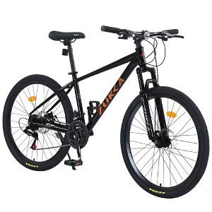 RISOKEYS 26 Inch Mountain Bike with Front Suspension Dual Disc Brake 24 Speed Hardtail MTB All Terrain Mountain Bike for Teen Women Men - 1 of 4