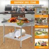 COZONY Stainless Steel Commercial Work Table, NSF Certified Heavy Duty with Adjustable Height & Baffle for Kitchen, Food Truck, Catering - 2 of 4