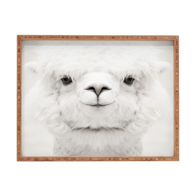 Monika Strigel Smiling Alpaca 18" x 14" Large Rectangular Tray - Deny Designs