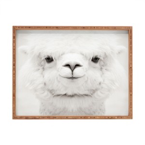 Monika Strigel Smiling Alpaca 18" x 14" Large Rectangular Tray - Deny Designs - 1 of 2