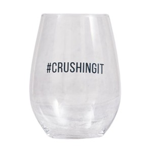 #Crushingit Wine Glass 18 oz Stemless - 1 of 1