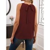 Summer Halter Neck Tank Tops for Women Pleated Loose Fit Sleeveless Tops Flowy - 2 of 2