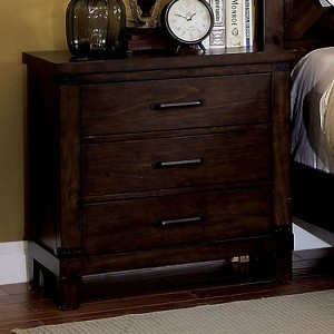 NicBex Nightstand with 3 Drawers,1pc Side Table with Wood Frame,Bedside Table for Bedroom,Living Room - 1 of 4