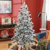 NicBex 7ft Snow Flocked Artificial Christmas Tree with 1401 Branch Tips and Metal Base for Home Office - 3 of 4