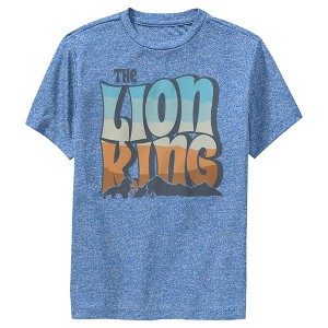 Boy's Lion King Groovy Silhouette Logo Performance Tee - 1 of 4