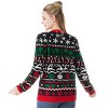 Joyfy Ugly Christmas Sweater for Women Built-in Bulbs LED Light Up Christmas Tree, Funny Christmas Party Sweater Women Black/Red S - L - 2 of 4
