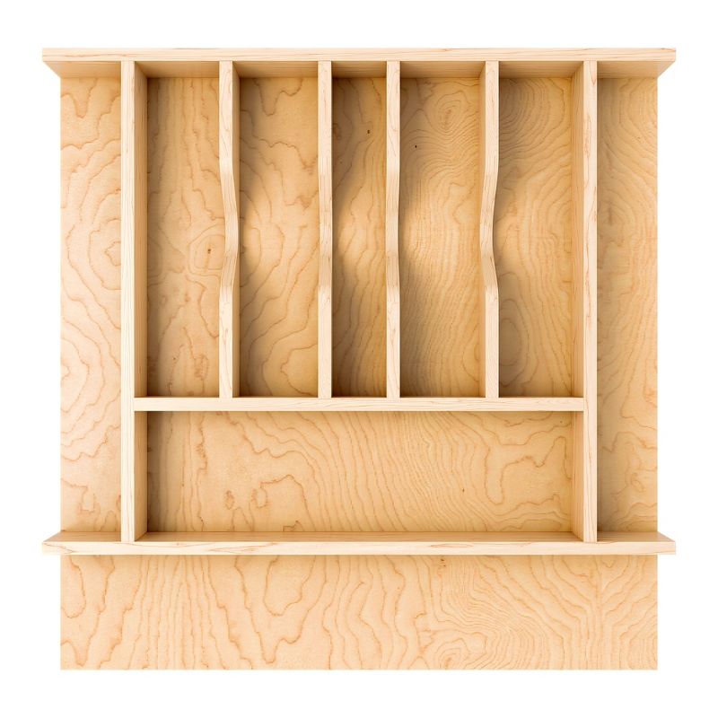 Rev-A-Shelf Natural Maple Right Size Utensil Insert Home Storage Kitchen Organizer 7 Compartment Drawer Accessory, 13 1/4" x 19 1/2", 4WCT-24SH-1, 4 of 7