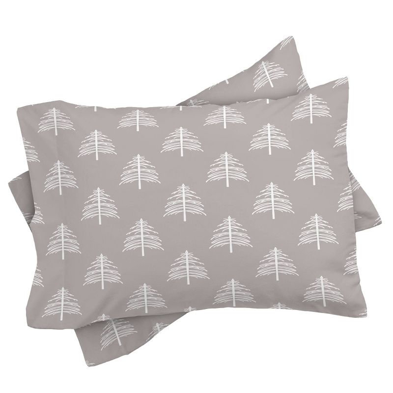 Twin Linear Trees Comforter Set Gray - Deny Designs, 4 of 6