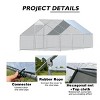Large Metal Chicken Coop,Walk-in Chicken Run,Galvanized Wire Poultry Chicken Hen Pen Cage, Duck Cages with Waterproof and Anti-Ultraviolet Cover - 2 of 4