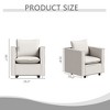 Racxily Linen Upholstered Chair, Comfortable Single Sofa, Soft Cushion Armchair, Lounge Chairs for Living room, Bedroom - 4 of 4